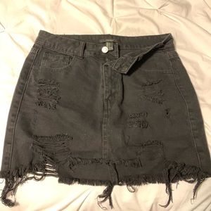 Forever 21 high waisted ripped skirt